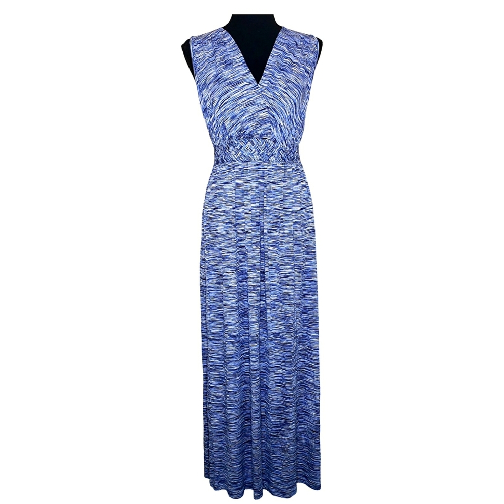 Spense Sleeveless Blue Maxi Dress